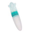 Baby Silicone Feeding With Spoon Feeder Food Rice Cereal Bottle blue