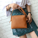 4pcs Women PU Leather Handbag Shoulder Bag Clutch Bag Card Holder(Brown)