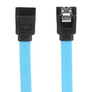 CableDecon 50cm SATA 3.0 Cable 6Gbps Hard Drive Data Cord (Blue Straight)