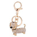 Fashion Dog Dachshund Keychain Bag Charm Pendant Keys Holder Keyring Jewelr