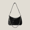 Fashion Chain Underarm Purse Female PU Pleated Shoulder Top-handle Bag Handbag