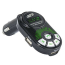 Car FM Transmitter Wireless USB Car Charger SD TF MP3 Player (Green)