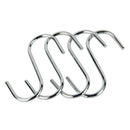 4-Pack Mini S Shaped Hooks Hanging Hooks Chrome Plated Multi-function Hooks