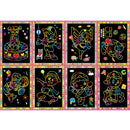 10 Pcs Stick Paper Scratch Painting Craft Drawing Art Colorful Kids Magic