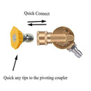 Power Pressure Washer Spray Nozzle Tips and Quick Connect Pivot Adapter CoupB5H1