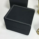 Black PU Leather Single Bracelet Bangle Jewelry Watch Gift Box Case