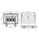 2pcs External Waterproof Dustproof Junction Boxes Cable Connector with 6 Diodes