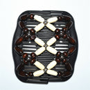 1pc Magic Butterfly Shape Wood Beads Stretchy Hair Styling Slide Clip Updo Combs