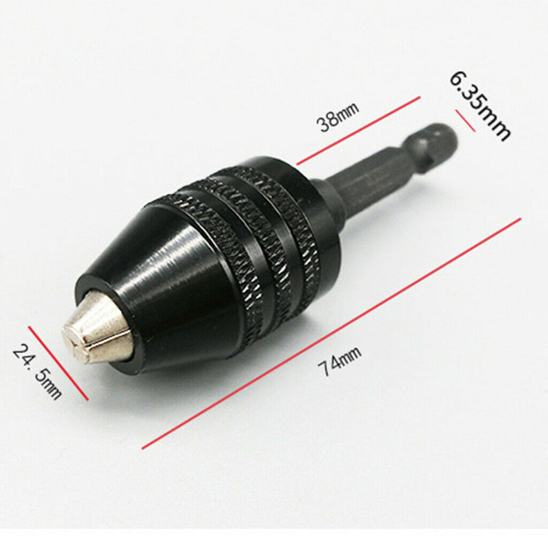 0.3-8mm Keyless Drill Chuck 1/4 Inch Shank Quick Change Adapter Converter