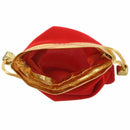5X(Exquisite Velvet Small Drawstring Pouches Wedding Gift Bags,Red and Gol K6T9)
