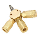 1/4 inch 3-Ways Flat Hex Manifold Brass Air Connector in dustrial Air Hose  C5R8