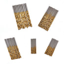 50Pcs 1/1.5/2/2.5/3Mm Titanium Coated Hss High Speed Steel Drill Bit Set To FT