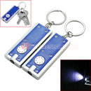 2Pcs Mini LED Camping Hiking Key Chain Keyring Flashlight Lamp Torch White Light