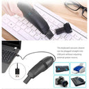 Mini Computer Vacuum USB Keyboard Cleaner PC Laptop Dust Brush (Black)