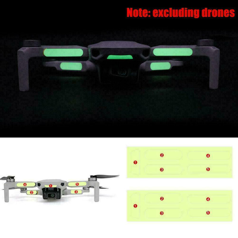 2PCS/SET Mini Night Flight Luminous Stickers Fluorescent For DJI Mavic Deca J7L2