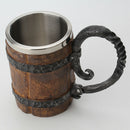 Stainless Steel Mug Imitation Wood Cup Beer Coffee Cup Christmas Cup Bar