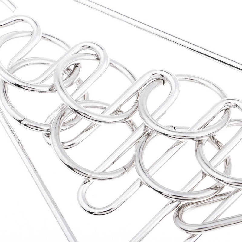 Classic Metal Wire Puzzle IQ Baffling Brain Teaser Magic Rings Puzzles Game