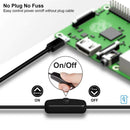 2.5A W/ Switch Micro USB Phone Charging Cable Electronic Fast For Raspberry Pie