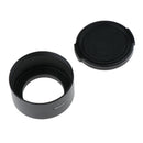 35mm Metal Screw in Lens Hood for 35mm f1.7 50mm f1.4 CCTV + Lens Cap Black