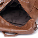 Women's Fashion Casual Party Personality Shoulder Leather Backpack Brown