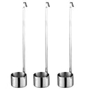 3x Stainless Long Handle Pouring Hanging Wine Dipper Sauce Ladle with Hook