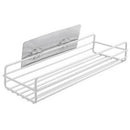 Practical Iron Shelf Adhesive Storage Rack Holder Shower Shampoo Organizer  Y9X5