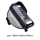 Bike Front Frame Touch Screen Waterproof Phone Bag Top Tube Pannier (Grey)