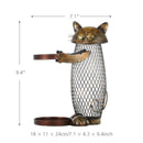 Metal Wine Rack with Wine Corks Container Coin Bank Money Box Cat Shaped Piggy