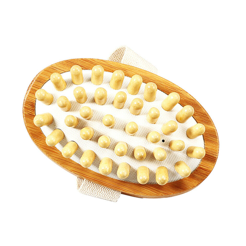 Natural Wood Massager Face Body Sauna Spa Anti Cellulite Massage Brush Tool