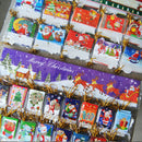 12Pcs Christmas Mini Greeting Cards DIY Blessing Christmas Tree Hanging Ornam TE