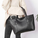 5pcs/set Leather Women Shoulder Bag Pure Color Large Handbag Clutch Card Holder