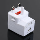 Universal Power Adapter Travel AC Plug with USB Charging Port for US EU UK HOT