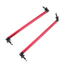 2Pcs Tone Aluminum Car Front Bumper Lip Splitter Tie Rod 20CM 7.9inch Red