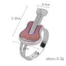 Women's Magic Guitar Shape Mood Change Color Ring Fashion Mood Ring Jewelry