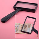 Large Reading Magnifying Glass 10X Rectangular Magnifier Map Book Light Aid Lens