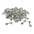 50pcs Blank Heart Bezel Key Lock Charms Pendants Jewelry Making Finding