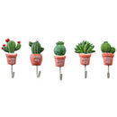 5Pcs Cactus Plant Pot Wall Housekeeper Hooks For Hanging Door Hanger S Vint F5A3
