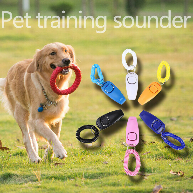 Dog Whistle Clicker Plastic Pet Supplies Wrist Strap Sound Puppy Trainer Aids