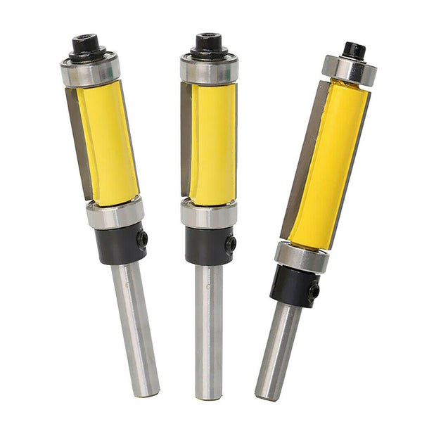 Woodworking Flush Trim Pattern Router Bit - 1/4 Shank Dia. Cutter Edge Tool, 1/2