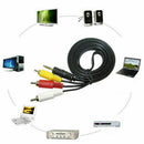 3.5MM Jack to 3RCA Male Plug Adapter Audio Wire Cord Converter Video AV Cable CP