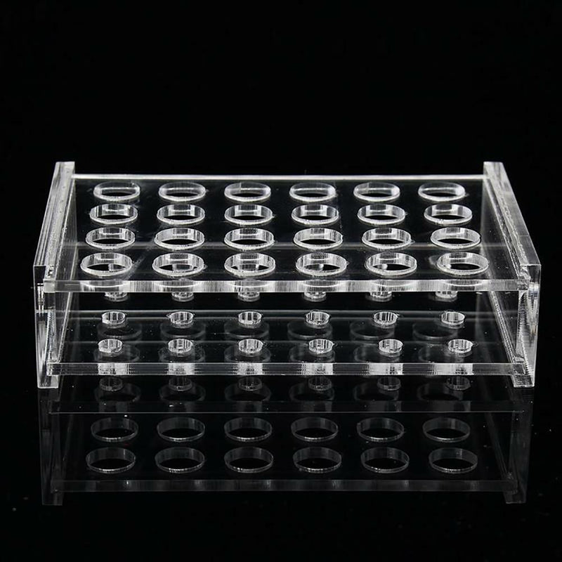 24 Holes Test Tube Rack Testing Tubes Holder Storage Safe Plastic Lab Supplies