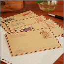 10pcs Mini Envelope Postcard Letter Stationary Storage Paper AirMail VintagLJ