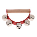 1 Piece Red Hand Shake Bell Ring 5 Bell Rattle For Baby Grasp Catch Training