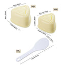 3pcs/set Triangle Maker Easy Clean DIY Sushi Rice Ball Onigiri Mold Tool PP Home