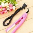 Mini Practical Electric Hair Styling Ceramic Straightener Curler Iron Roller M&