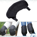 Adjustable Down Knee Pads Windproof Warm Cycling Knee Support Sleeve Black