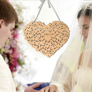 Wooden Heart Shaped Wedding Message Board, Wedding Bookmarks, Wedding Guest A4X2