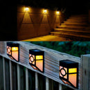 4Pcs 60mA Solar Powered LED Fence Wall Lights Outdoor Patio Shed Path Lamp