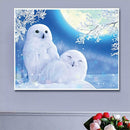 White Animal Full Drill Round Diamond Painting DIY Needlework Cross Stitch