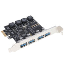 USB 3.0 to PCI-E X1 Expansion Card 4 USB Ports External Adapter for Windows